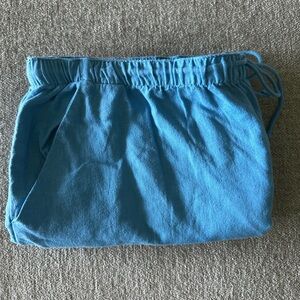 Brand new A&F blue cobalt color linen tie waist pants